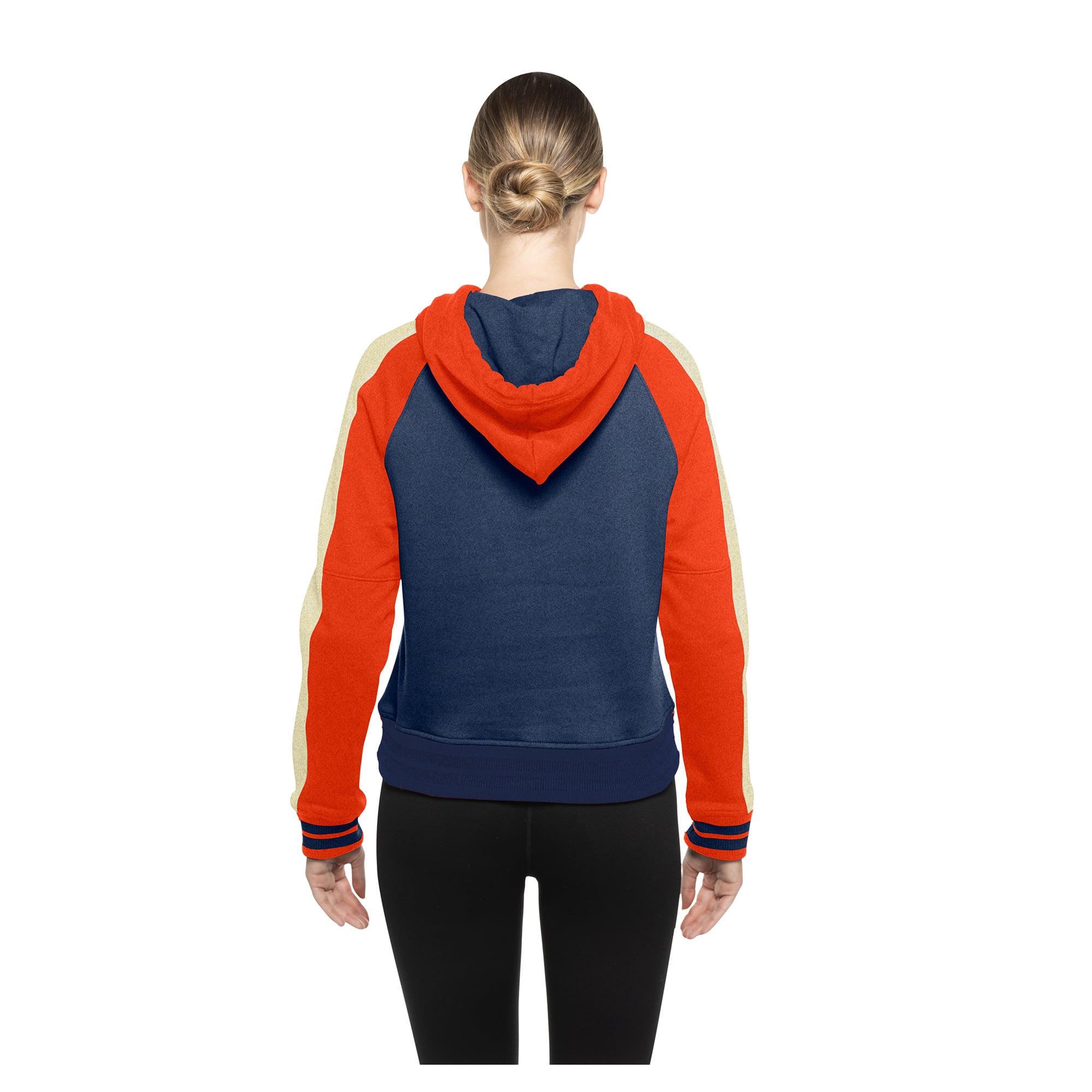 Women's New Era Navy Houston Astros Cooperstown Collection Cropped Raglan Pullover Hoodie